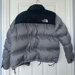 Black and Grey North Face 700 Puffer Jacket